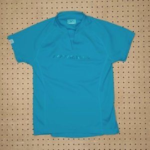 Bontrager womens solid ocean Rhythm split neck cycling jersey M EUC